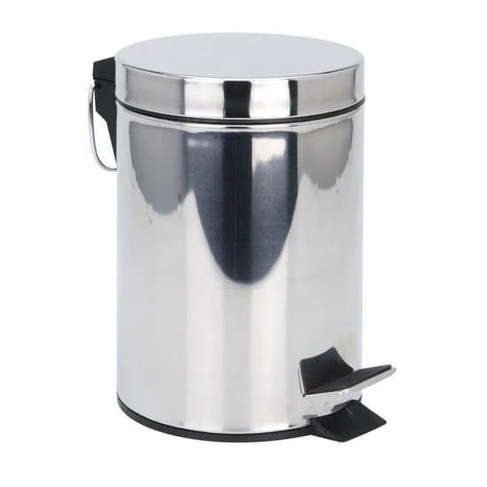 Balde do lixo de aço inoxidável de metal com pedal 3l refª 01183 BASICS