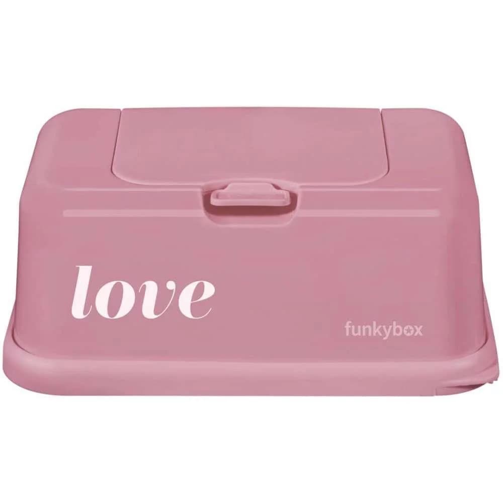 FunkyBox Caixa para Toalhitas Rosa Vintage Love Brilho
