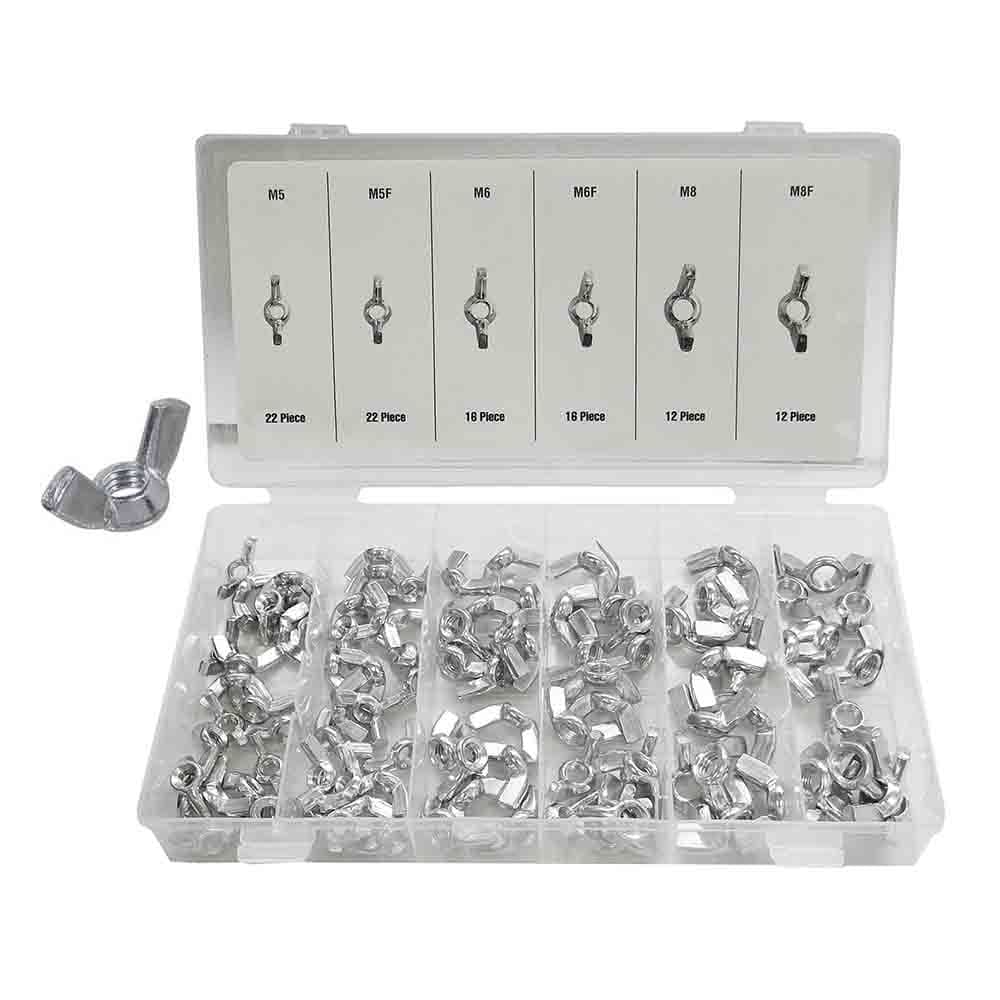 Benson Tools Conjunto de 100 Porcas de Orelha Varios Tamanhos - ELK48996
