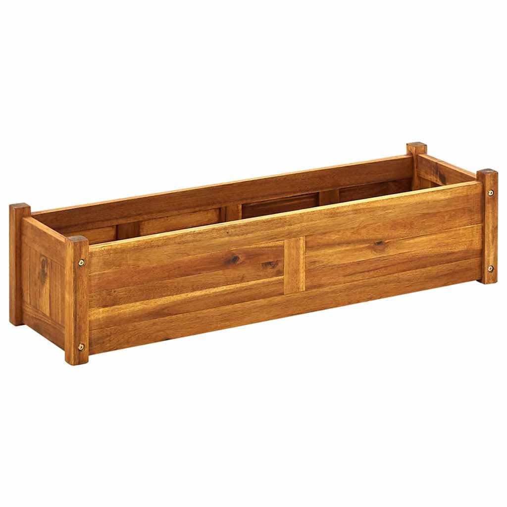 vidaXL Canteiro elevado de jardim 100x30x25 cm madeira de acácia