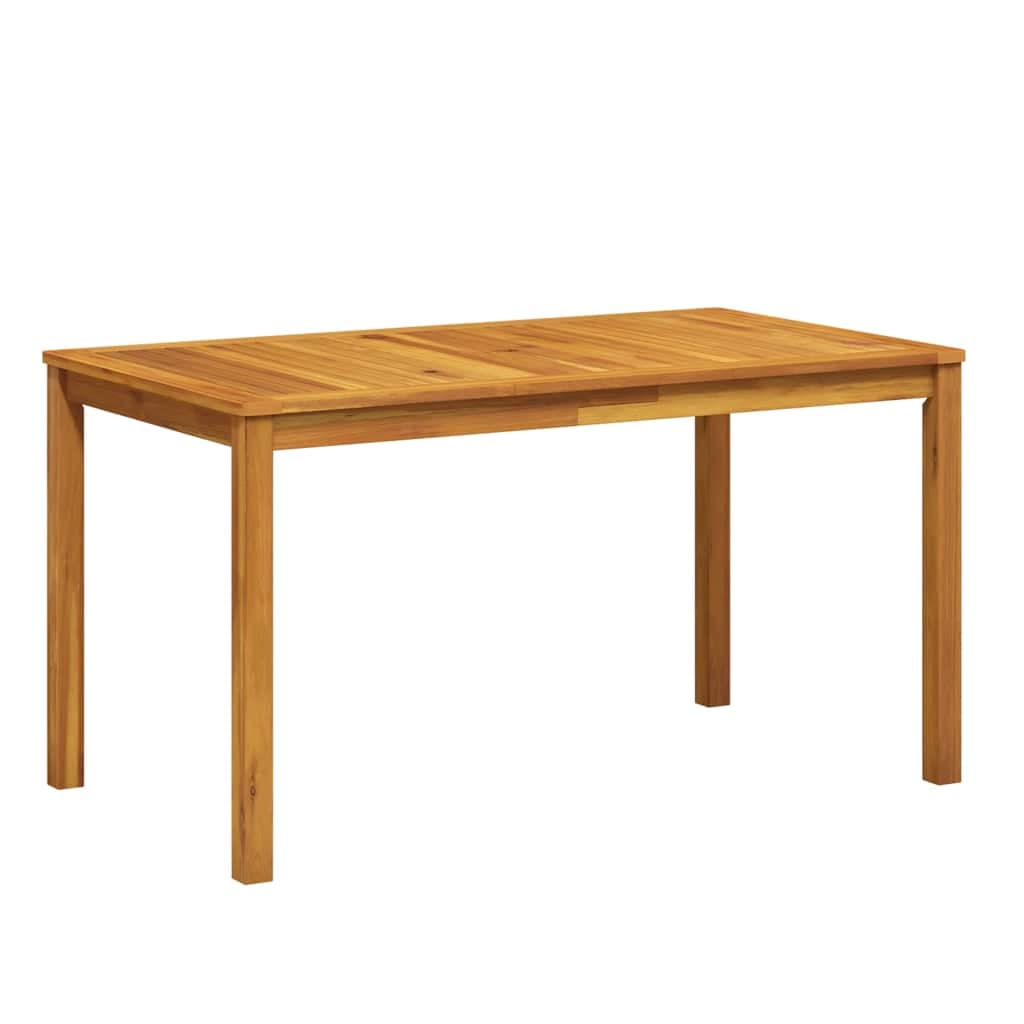 vidaXL Mesa de jardim 140x80x74 cm madeira de acácia maciça
