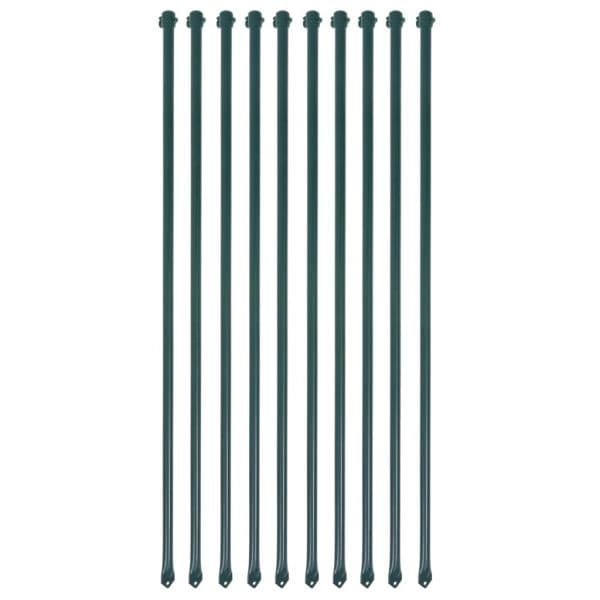 Postes de Jardim 10 Peças 1 m Metal Verde - 142309