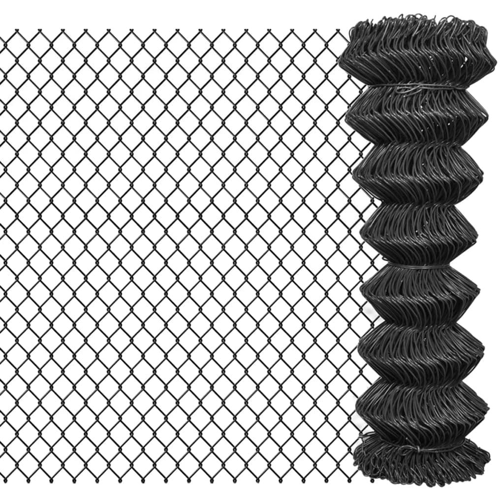 Cerca em Rede de Aço 25x1,25 M Cinzento - 142430