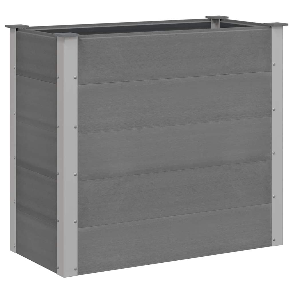 vidaXL Canteiro elevado para jardim WPC 100x50x91 cm cinzento