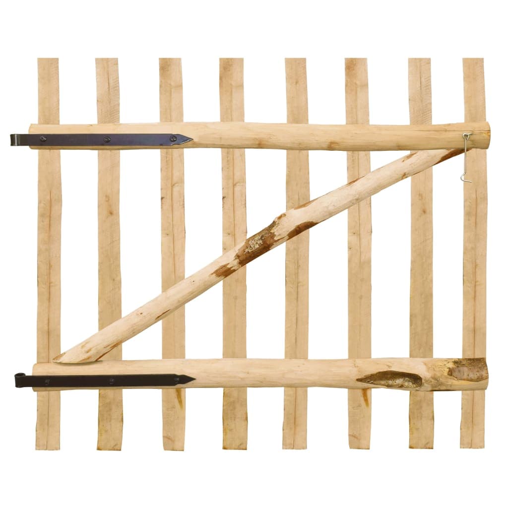vidaXL Portão para cerca 1 pc 100x90 cm madeira de aveleira