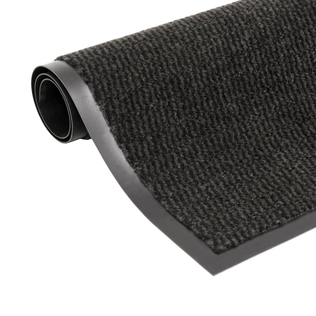vidaXL Tapete controlo de pó retangular tufado 80x120 cm preto
