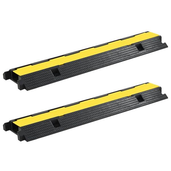 Rampas Protetoras de Cabos 2 Pcs 1 Canal Borracha 100 cm