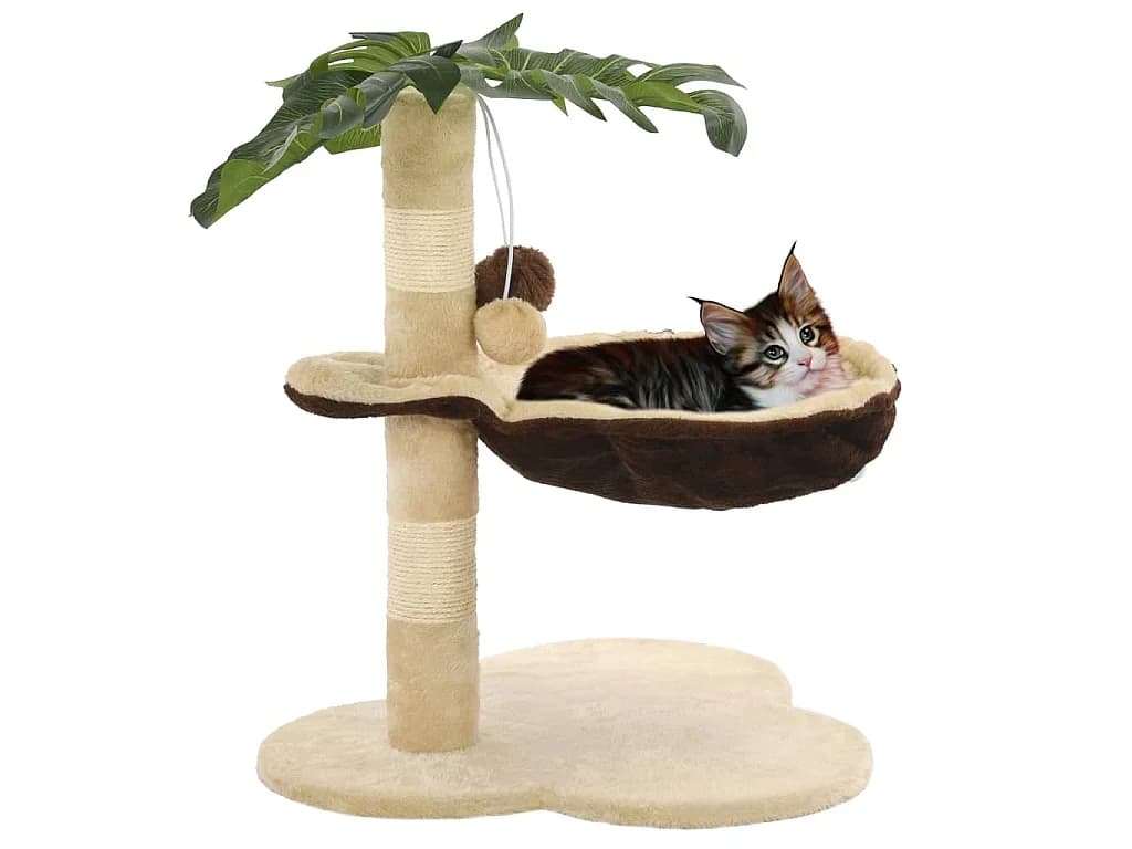 Árvore Gatos C/postes Arranhadores Sisal 50 cm Bege/castanho - 170595