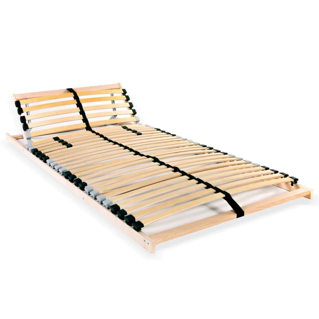 vidaXL Estrado de ripas com 28 ripas 7 zonas 90x200 cm