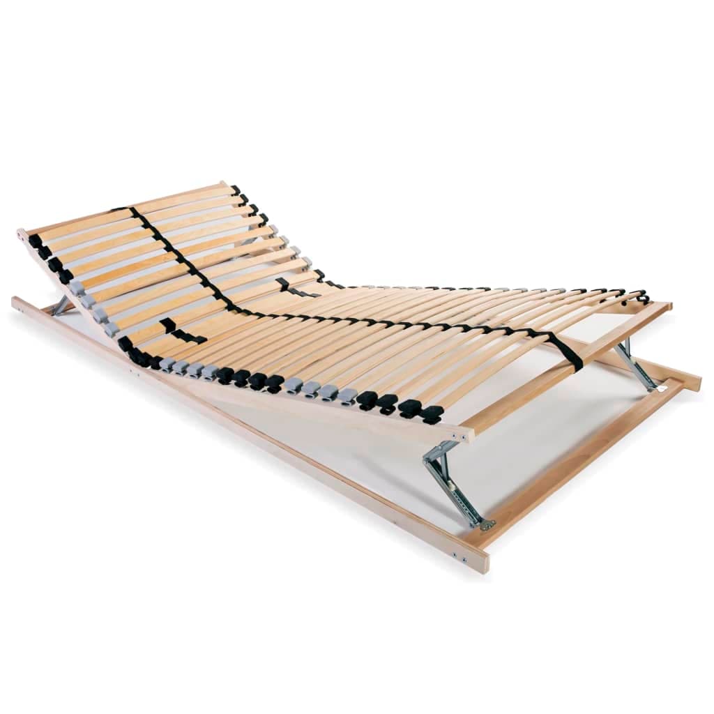 vidaXL Estrado de ripas com 28 ripas 7 zonas 70x200 cm