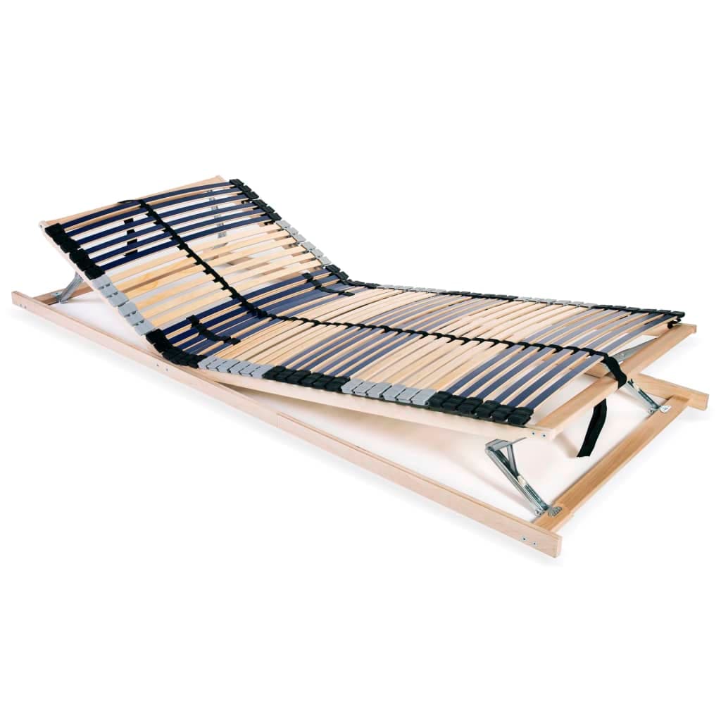 vidaXL Estrado de ripas com 42 ripas 7 zonas 70x200 cm
