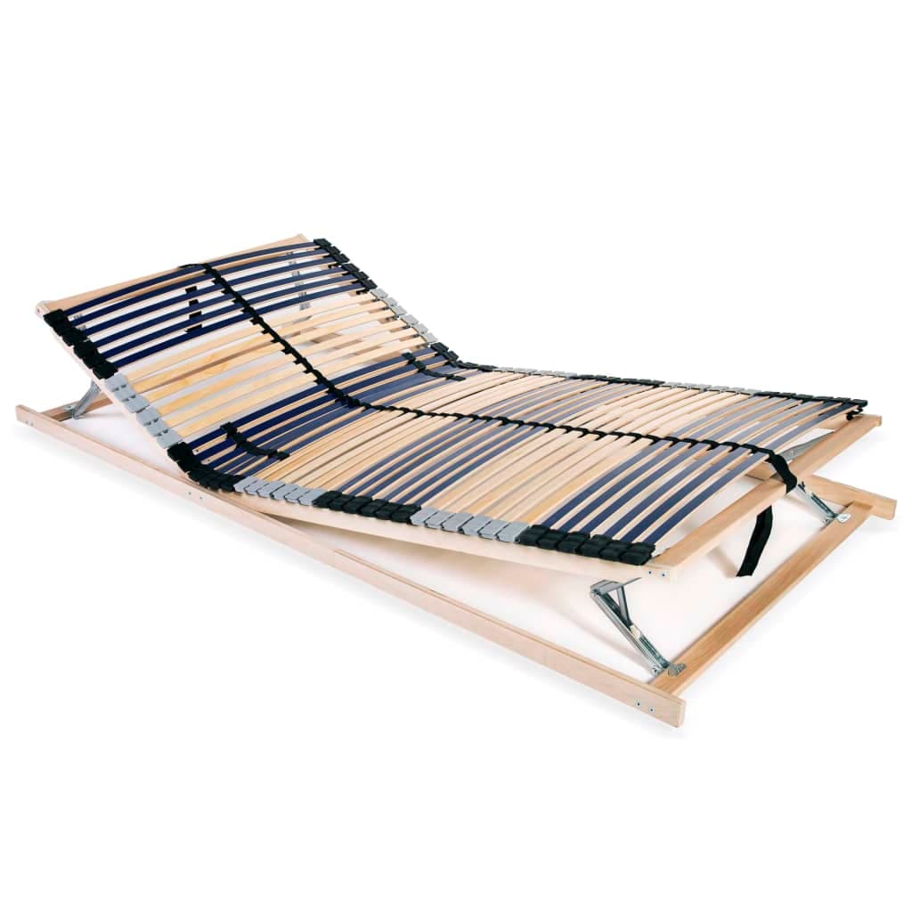 vidaXL Estrado de ripas com 42 ripas 7 zonas 100x200 cm