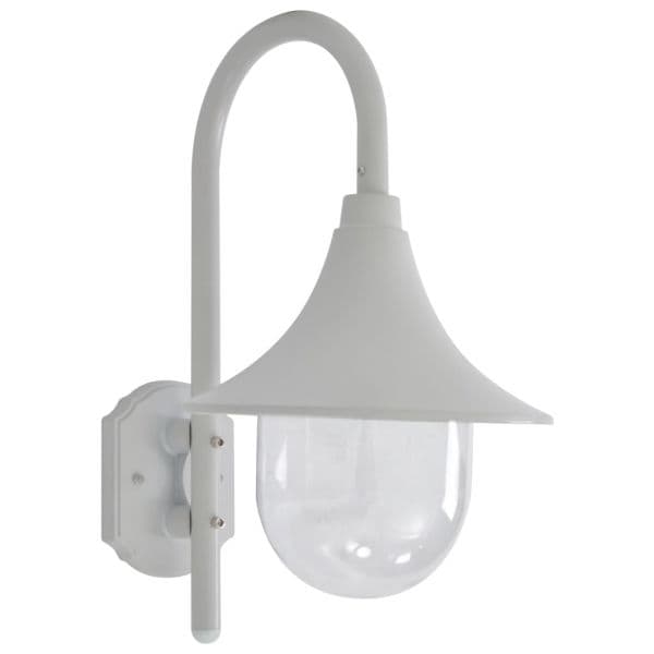 Candeeiro de Parede para Jardim E27 42cm Alumínio Branco
