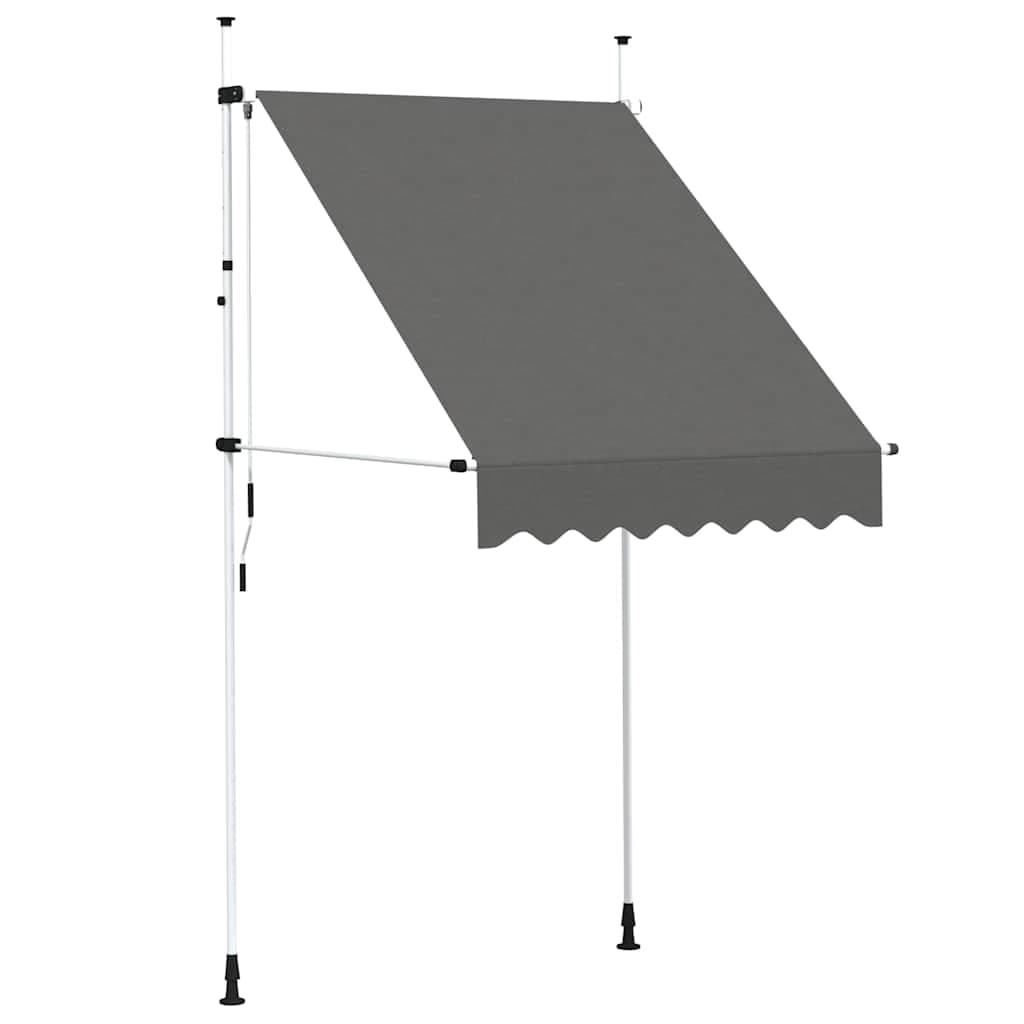 vidaXL Toldo retrátil manual 150 cm antracite