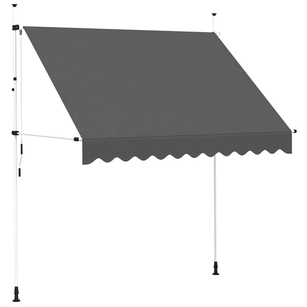 vidaXL Toldo retrátil manual 250 cm antracite