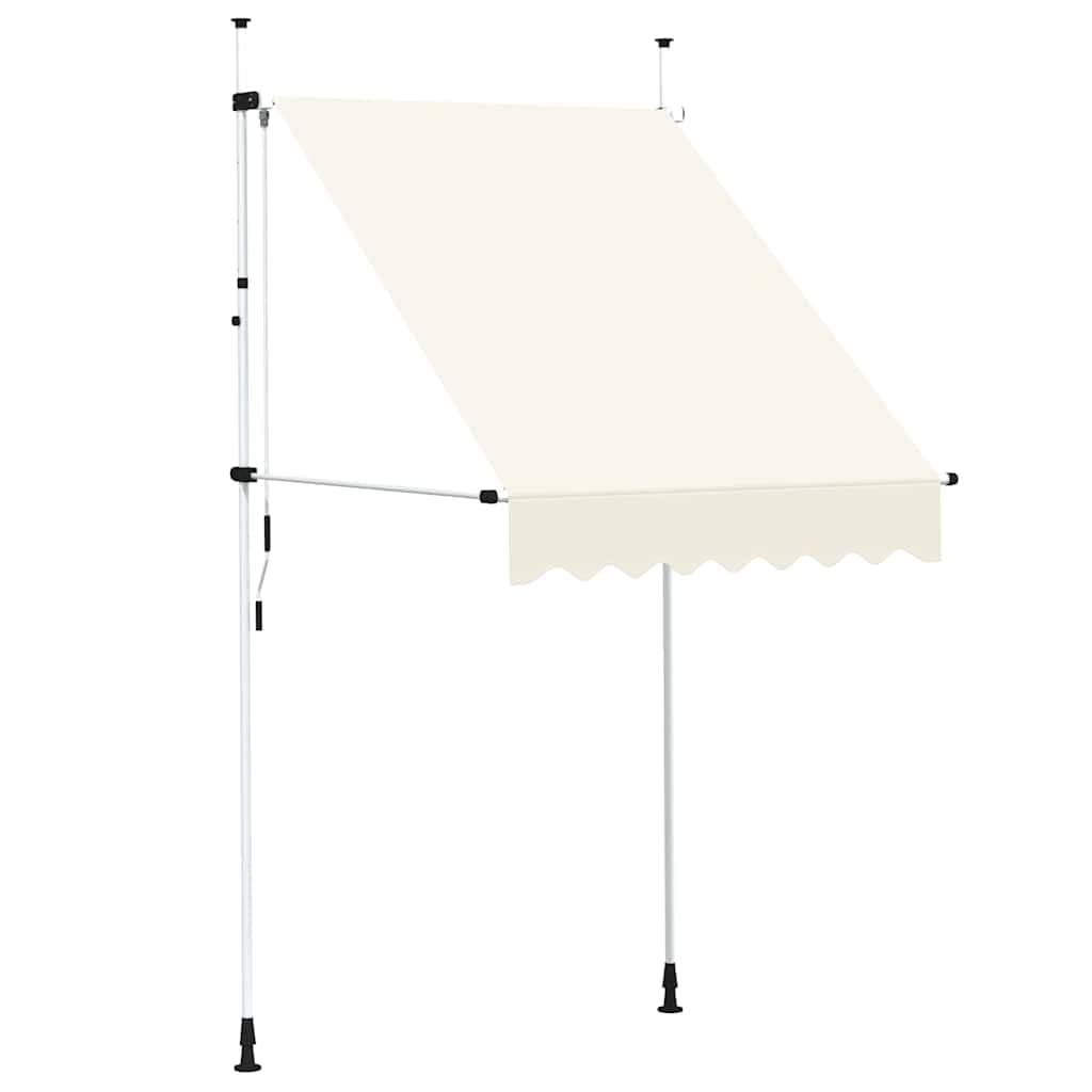 vidaXL Toldo retrátil manual 150 cm creme