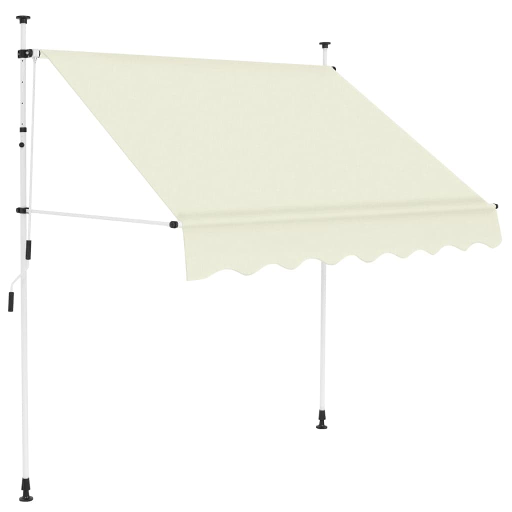 vidaXL Toldo retrátil manual 200 cm creme