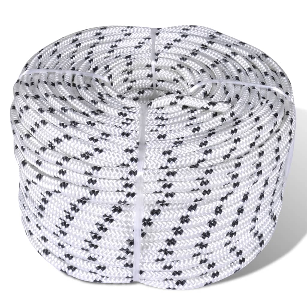 Corda Entrançada para Barco Poliéster 8 mm 250 M Branco - 143791