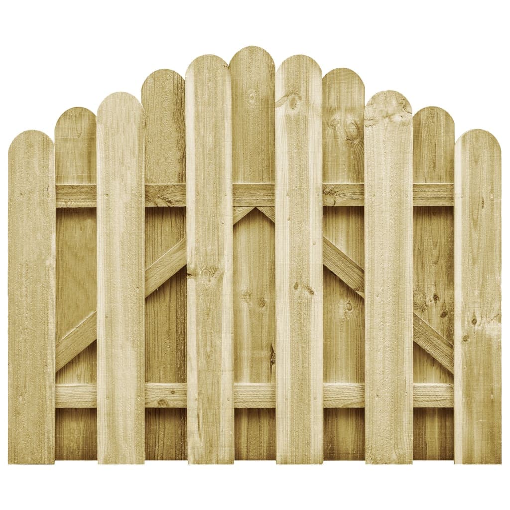 vidaXL Portão de jardim 100x75 cm pinho impregnado