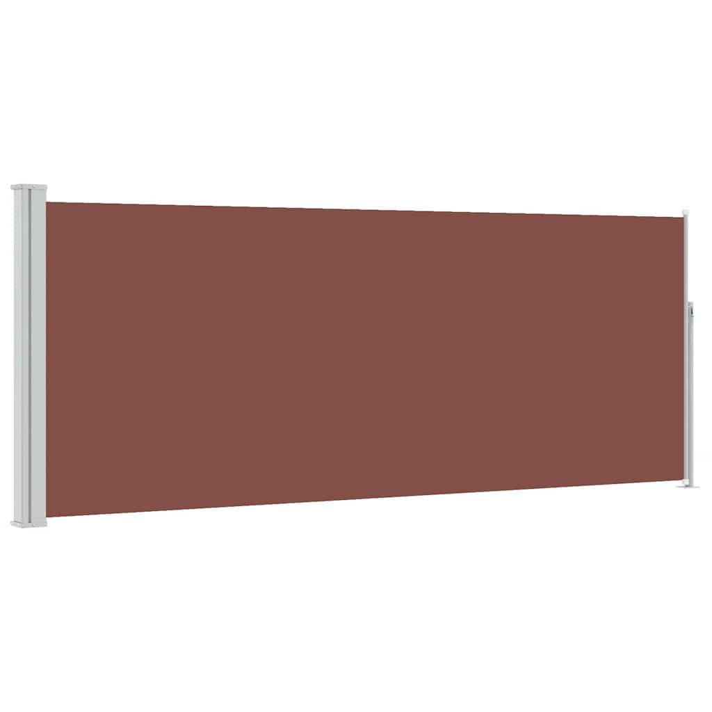 vidaXL Toldo lateral retrátil 120x300 cm castanho