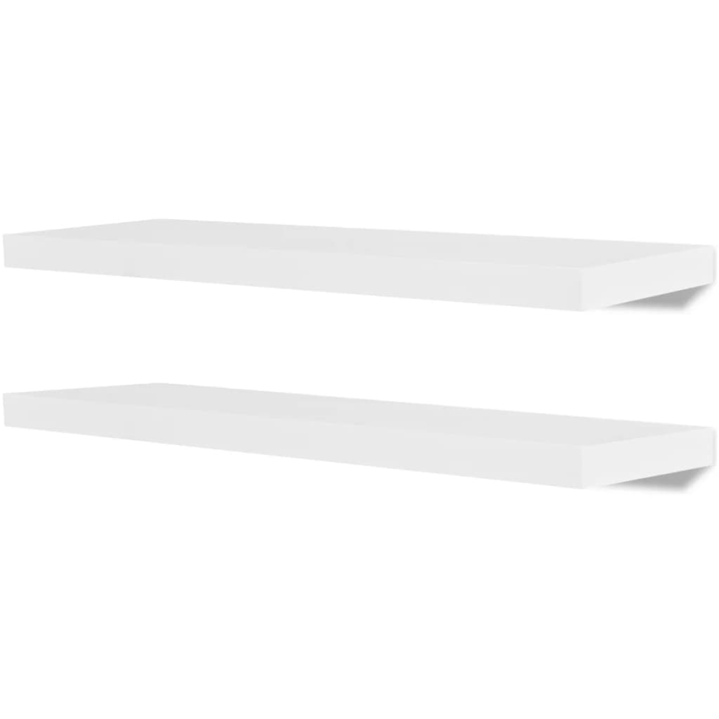 vidaXL Prateleiras de parede 4 pcs branco 80 cm