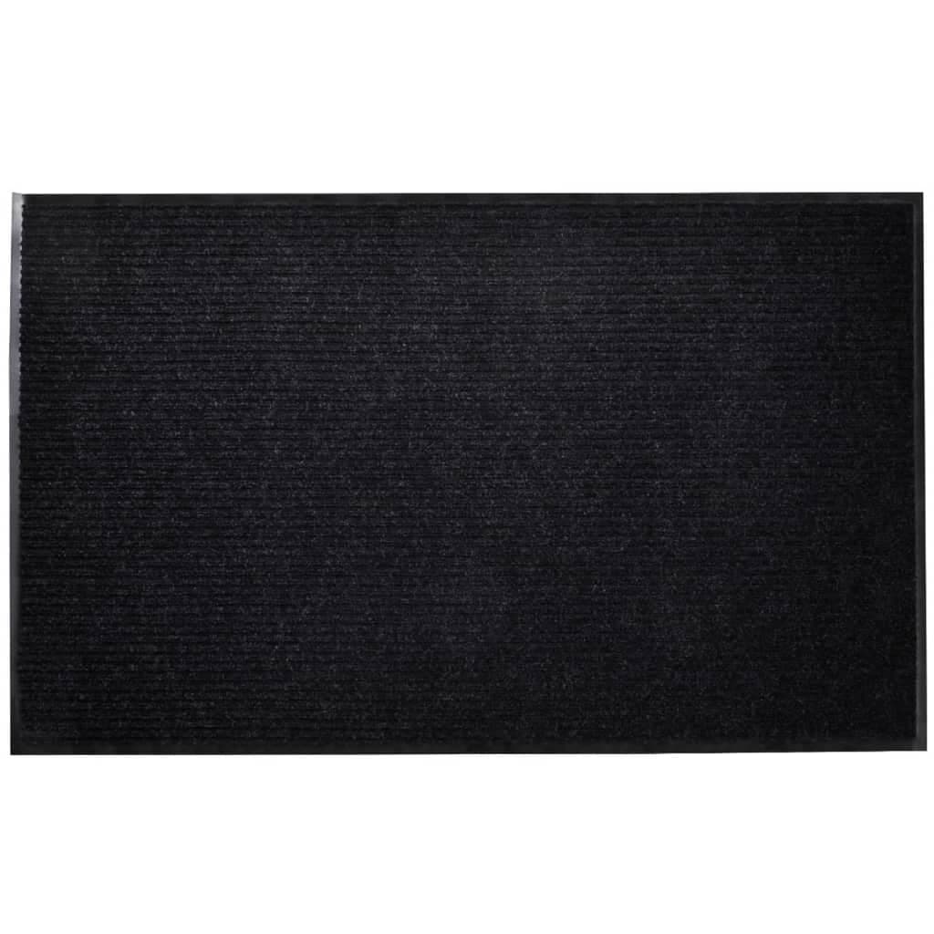 vidaXL Tapete de porta preto 90 x 120 cm PVC