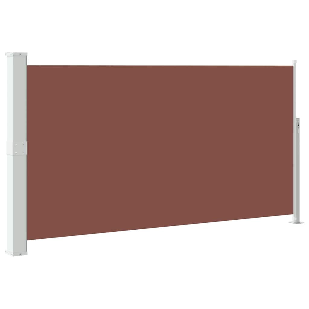 vidaXL Toldo lateral retrátil para pátio 160x300 cm castanho