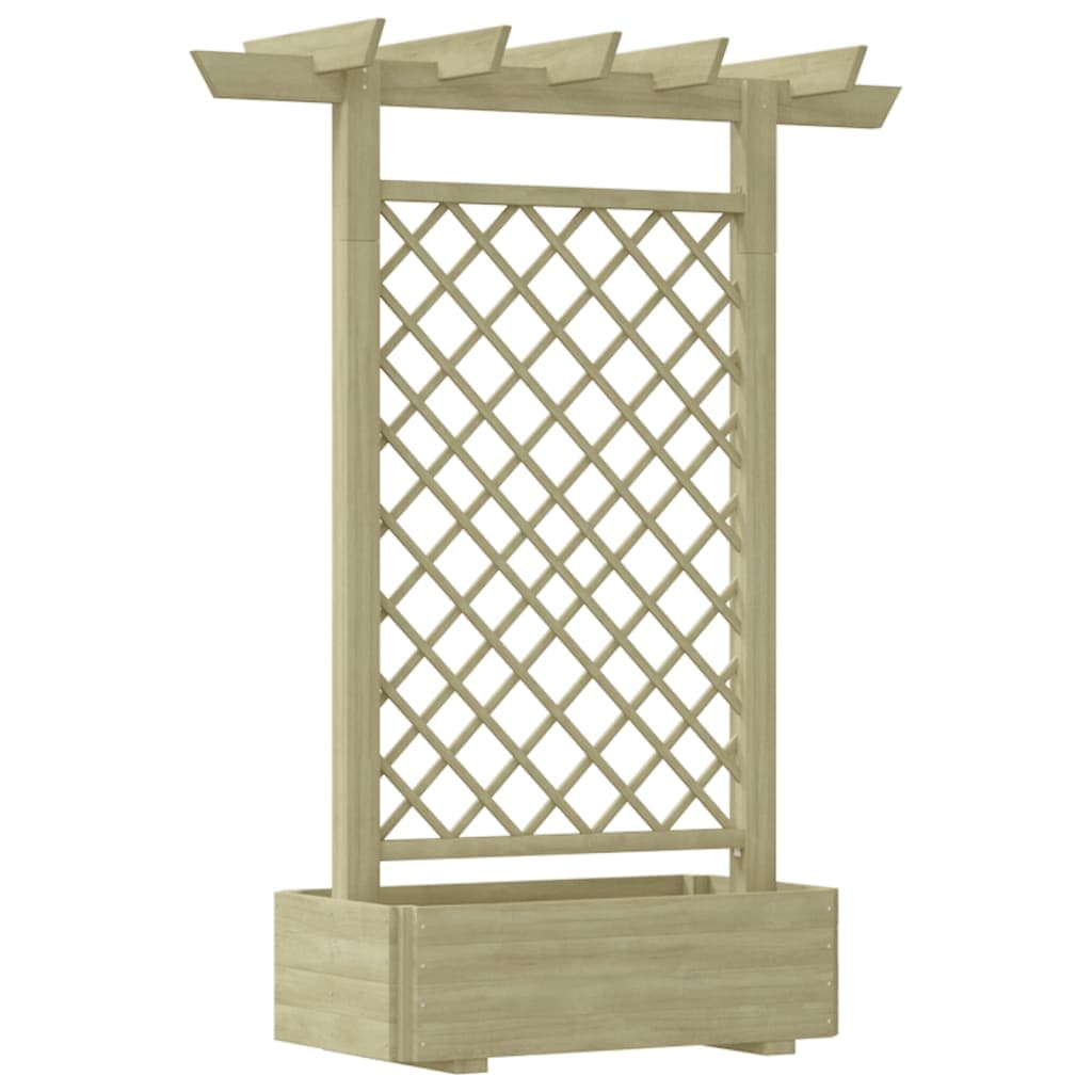 Pérgola com Vaso de Jardim 162x56x204 cm Madeira - 41702