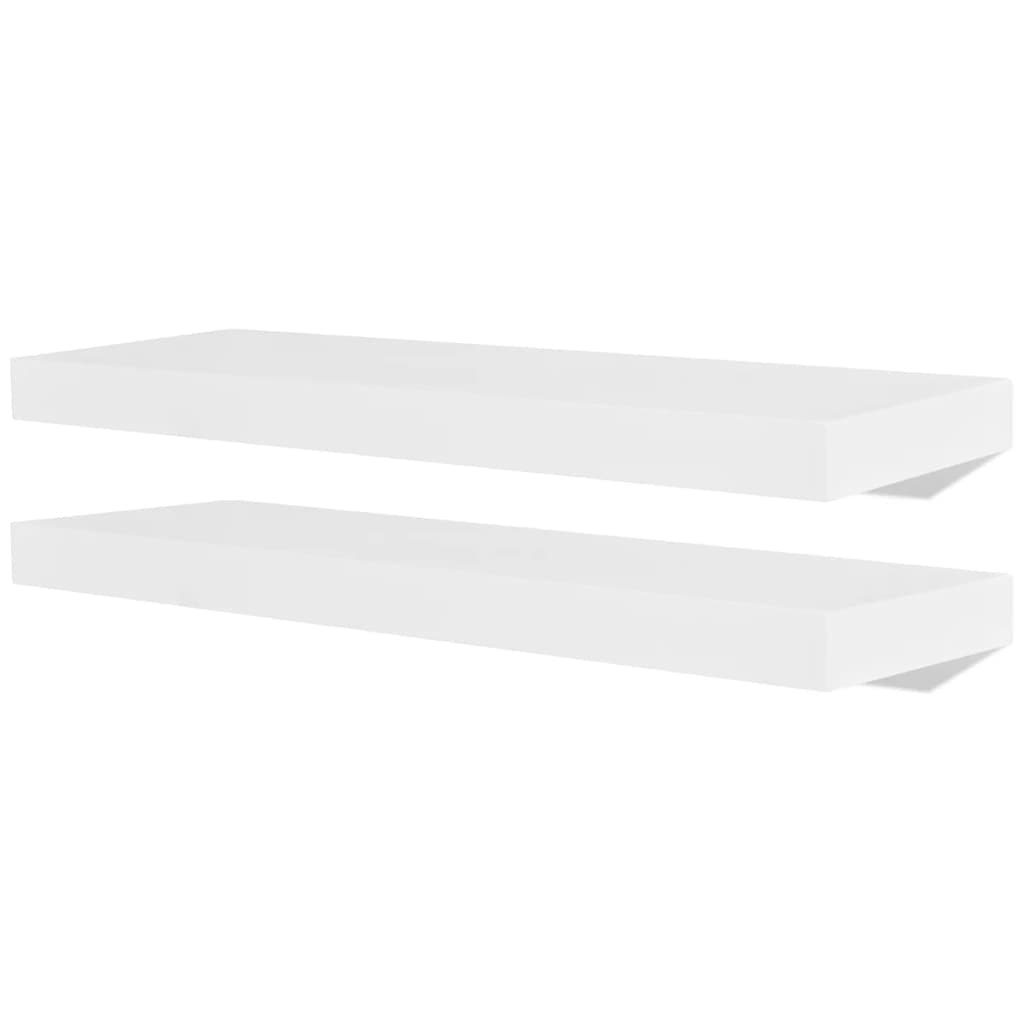 Prateleiras de parede para livros/DVD MDF branco