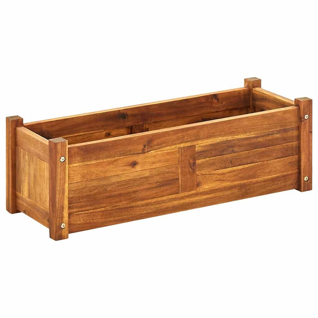 vidaXL Canteiro elevado de jardim 76x27,6x25 cm madeira de acácia
