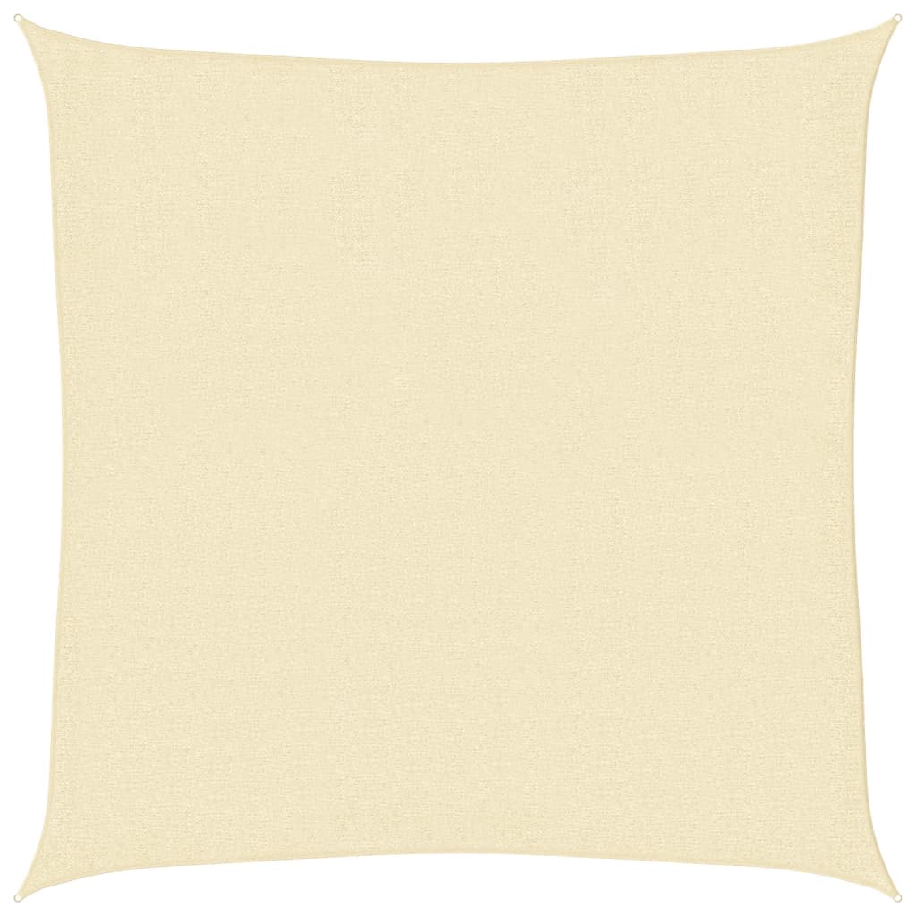 vidaXL Guarda-sol HDPE quadrado 3,6 x 3,6 m creme