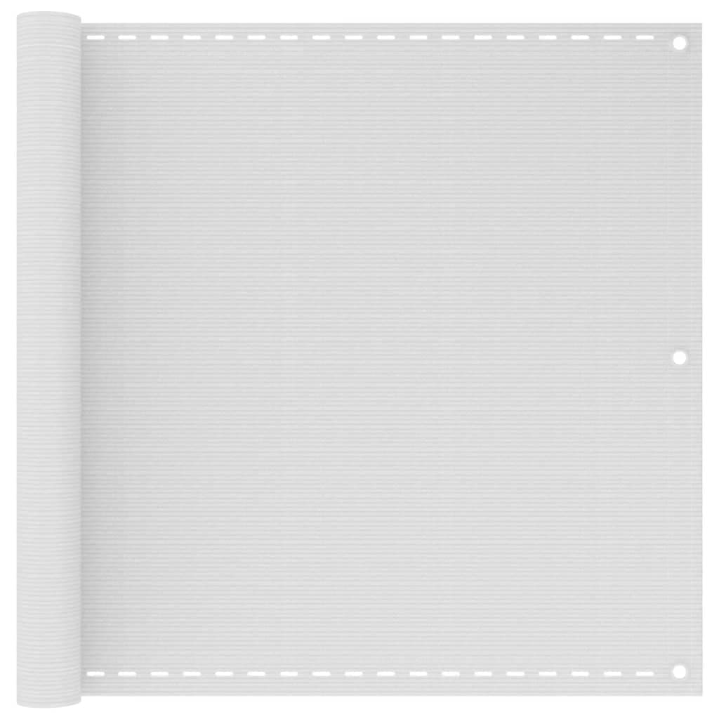 vidaXL Tela varanda HDPE 90x400 cm branco