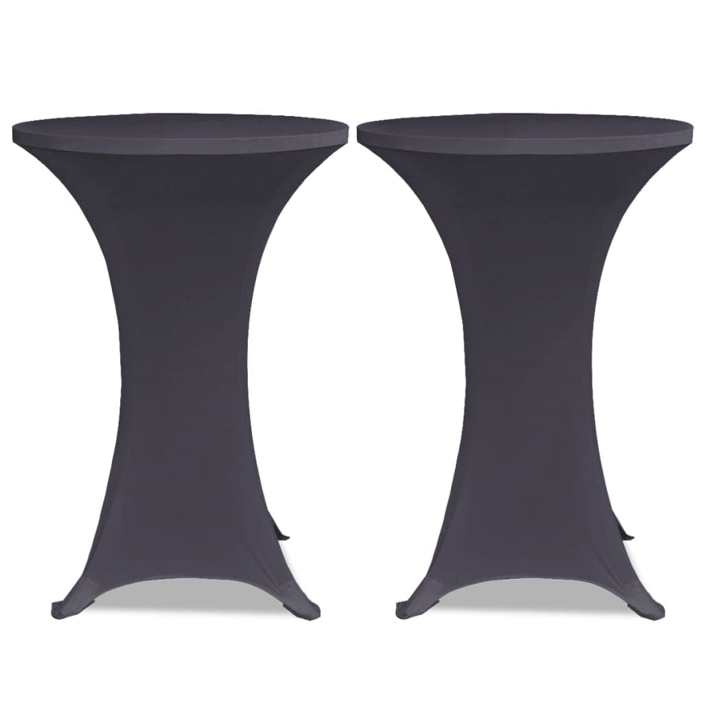 vidaXL Capa extensível para mesa 2 pcs 80 cm antracite