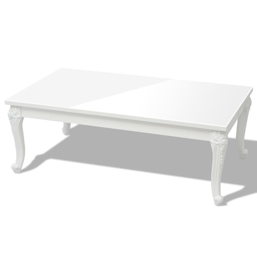 vidaXL Mesa de centro 115x65x42 cm branco brilhante