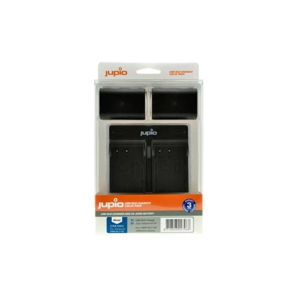 Jupio Kit Carregador Duplo + 2 Baterias DMW-BLF19E