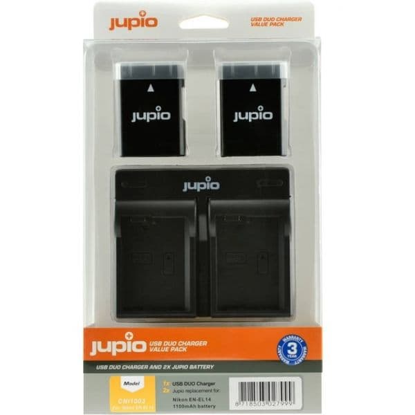 Jupio Kit Carregador Duplo + 2 Baterias EN-EL14/A