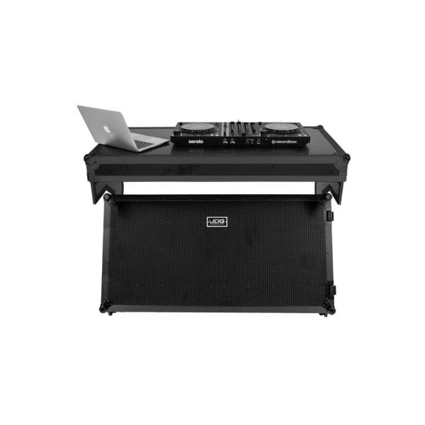 UDG U91072BL -ULTIMATE FLIGHT CASE PORTABLE Z-STYLE DJ TABLE BLACK PLUS WHEELS