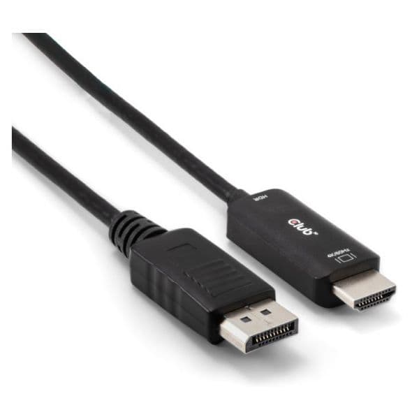 Club 3D CAC-1083 Cabo DisplayPort 1.4 para HDMI 4K60Hz HDR Ativo 2m