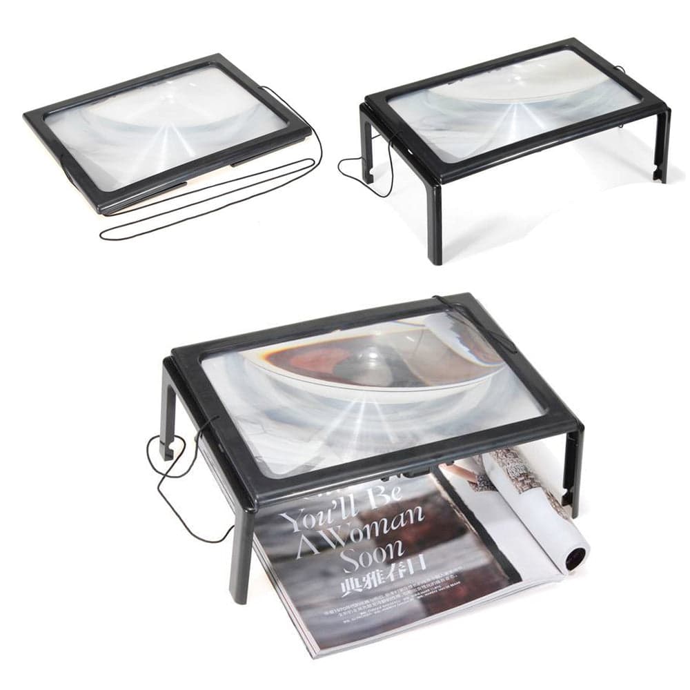 Benson Lupa de Leitura com 4 LEDs, 3x Ampliação, Preta, 99943
