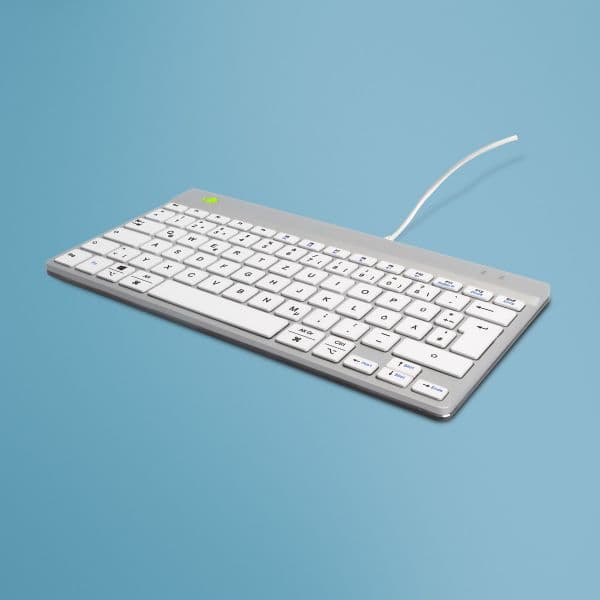 Teclado R-Go Tools Compact Break DE-Layout Cabo Branco