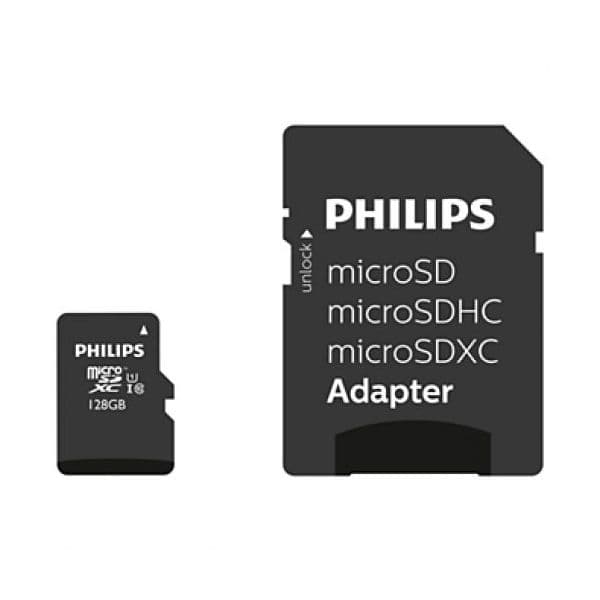Philips Cartão Memória MicroSDXC Card 128GB Class 10 UHS-I U1 + Ad - FM12MP45B/00