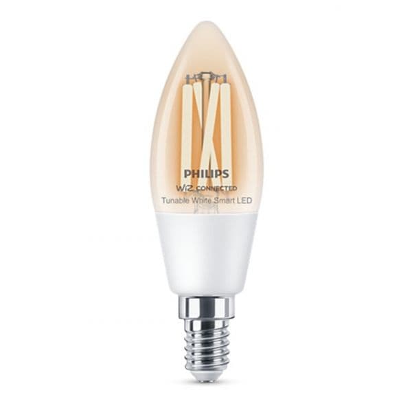 Philips - Lâmpada LED Inteligente Filamento Transparente E14 Regulável - 4 9 W - A45756116