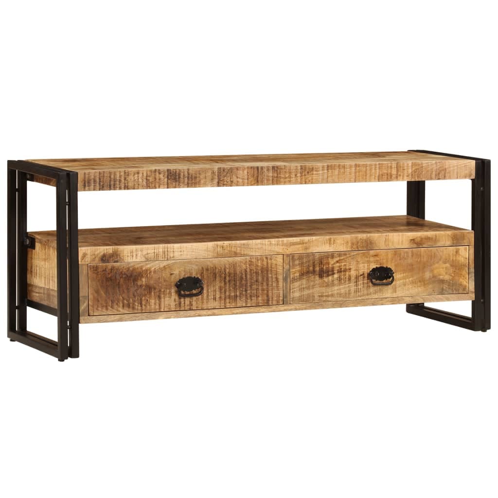 vidaXL Móvel de TV em madeira de mangueira maciça 120x35x45 cm