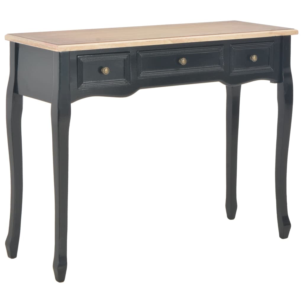 Toucador/mesa Consola com 3 Gavetas Preto - 280046
