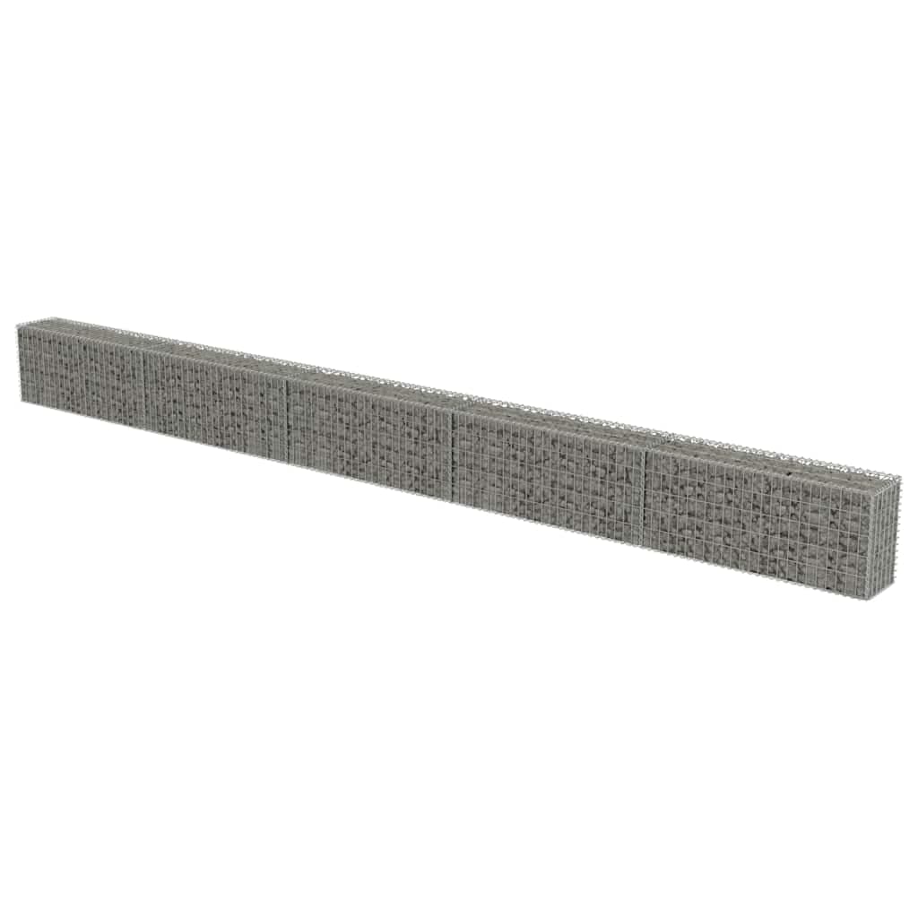 vidaXL Muro gabião com tampas aço galvanizado 600x30x50 cm