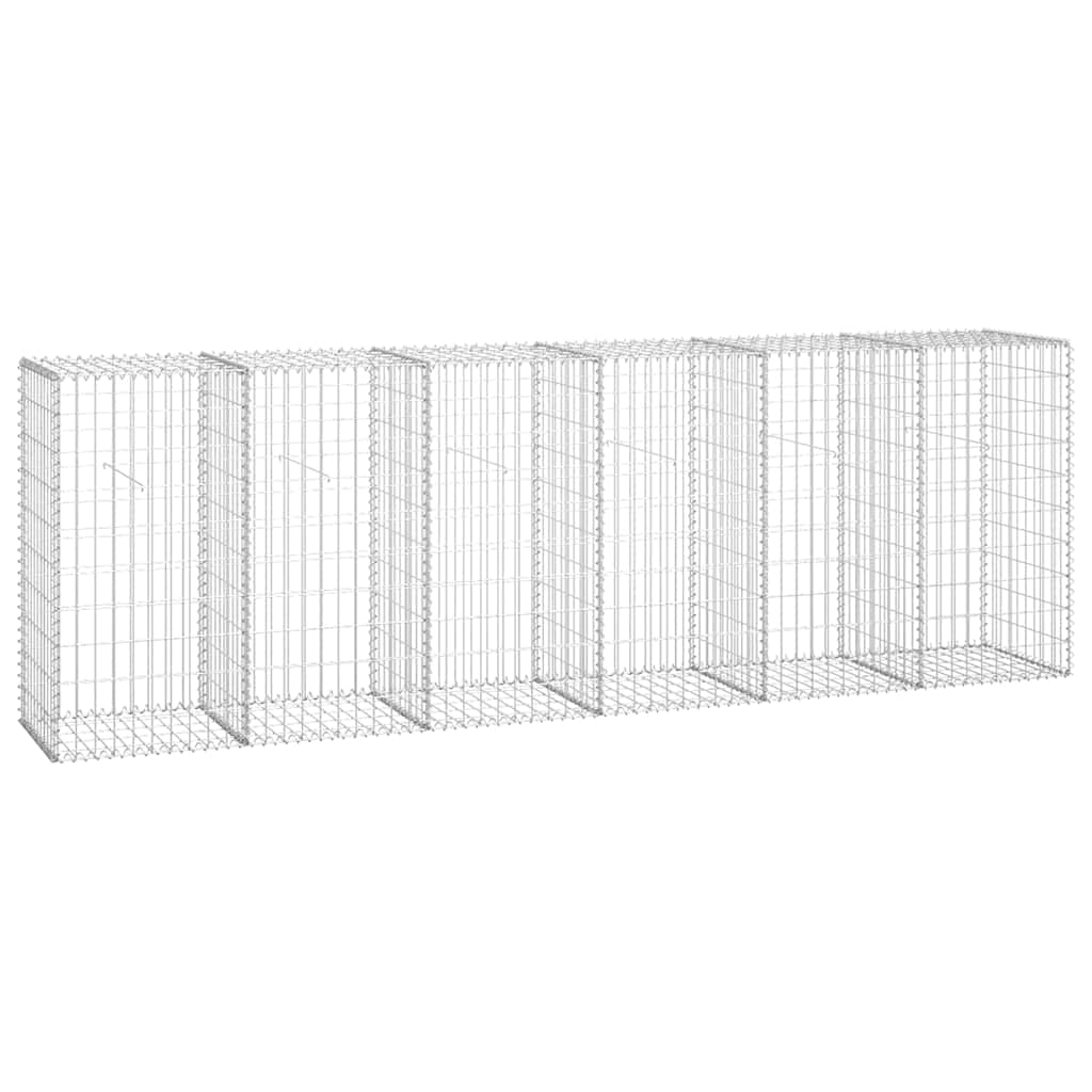 vidaXL Muro gabião com tampas aço galvanizado 300x50x100 cm