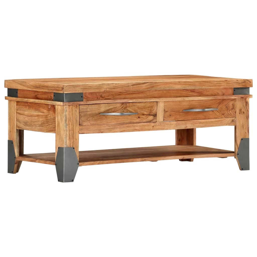 vidaXL Mesa de centro 110x52x45 cm madeira de acácia maciça