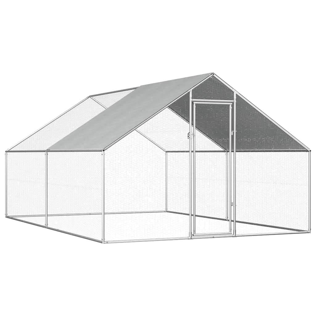 Galinheiro Exterior 2,75x4x2 M Aço Galvanizado - VX.170789
