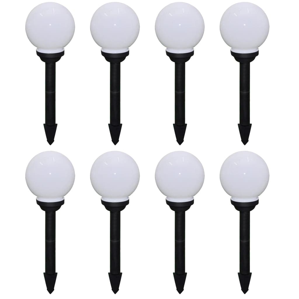 vidaXL Candeeiros de exterior 8 pcs LED 15 cm com estacas de enterrar