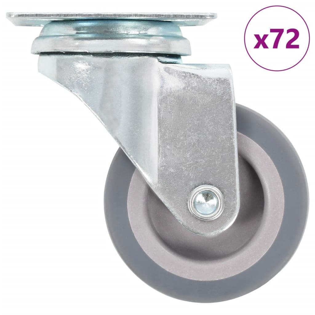 vidaXL 72 pcs rodas giratórias 50 mm